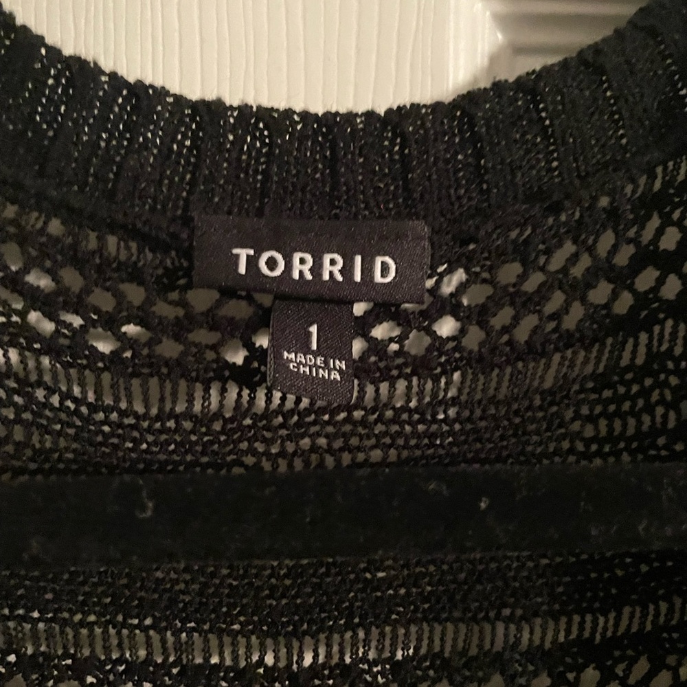 Torrid black mesh shirt